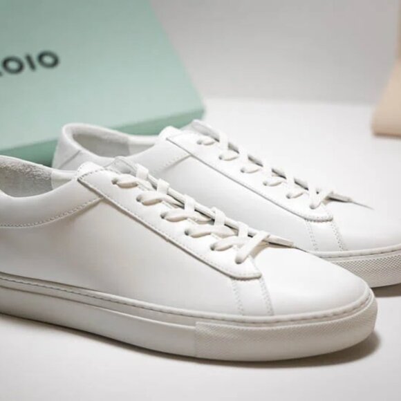 KOIO Capri Low Top Leather Sneakers Used Size 39 - Picture 1 of 7
